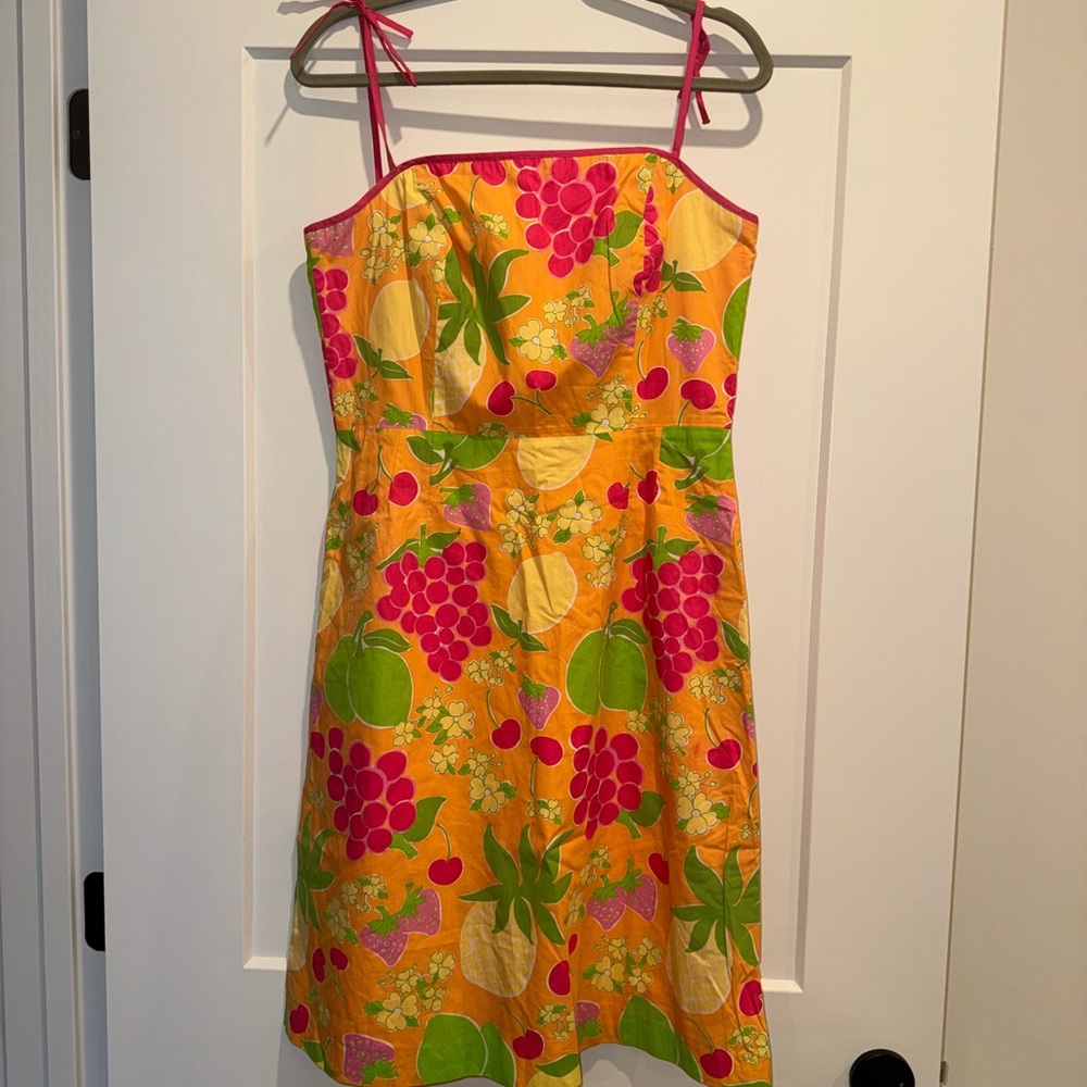 Lilly Pulitzer Orange and Pink Floral Dress